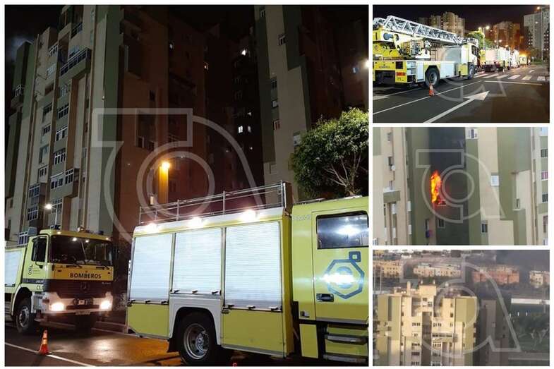 Bomberos en el lugar del incendio (Foto TA)